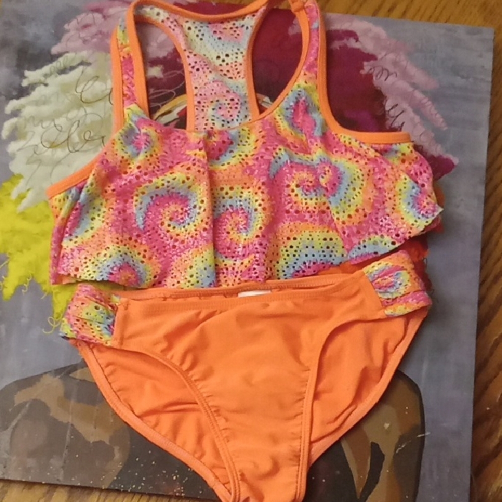 Wonder Nation Pink and Yellow Bikini Set